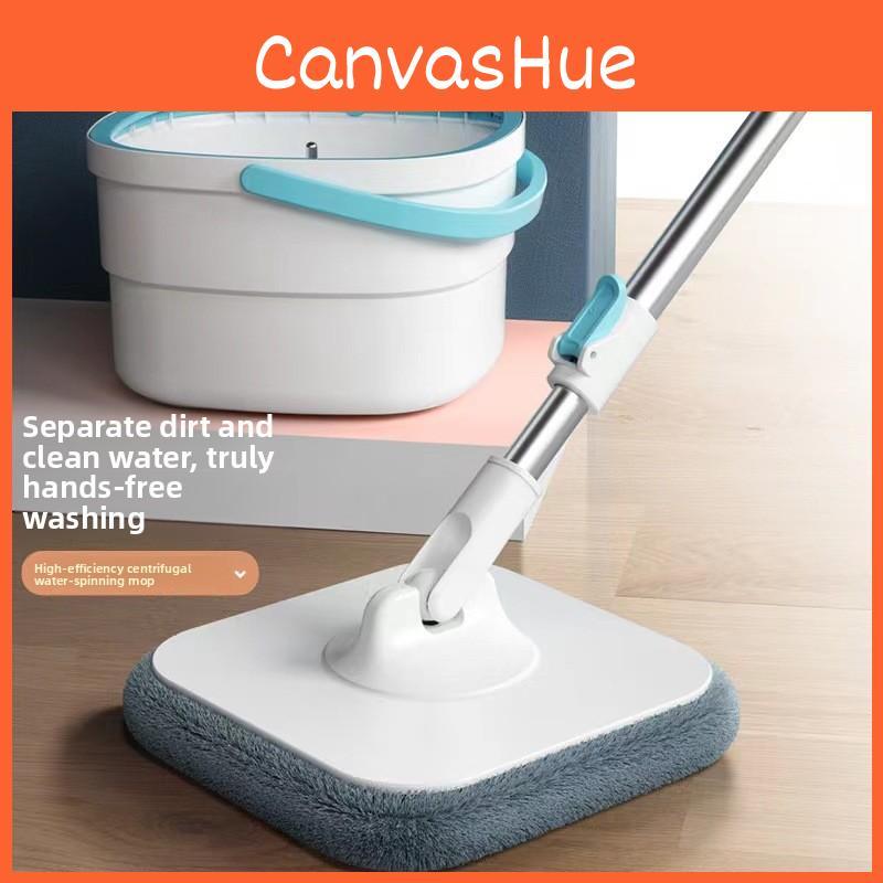 Spin Mop Bucket With Rotating Twisted Drying System For Home Cleaning Efficiency