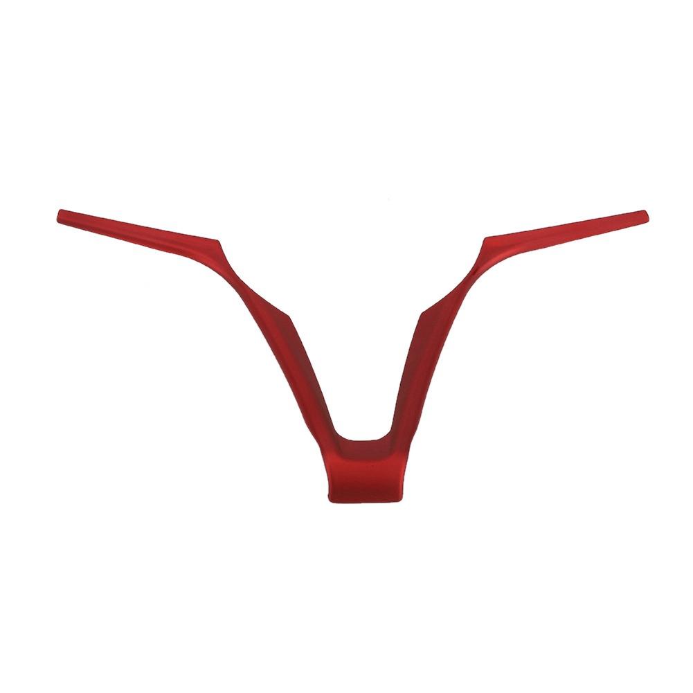 ABS V Shape Car Steering Wheel Frame Decoration Trim Fits for Alfa Romeo Stelvio Giulia(Red)