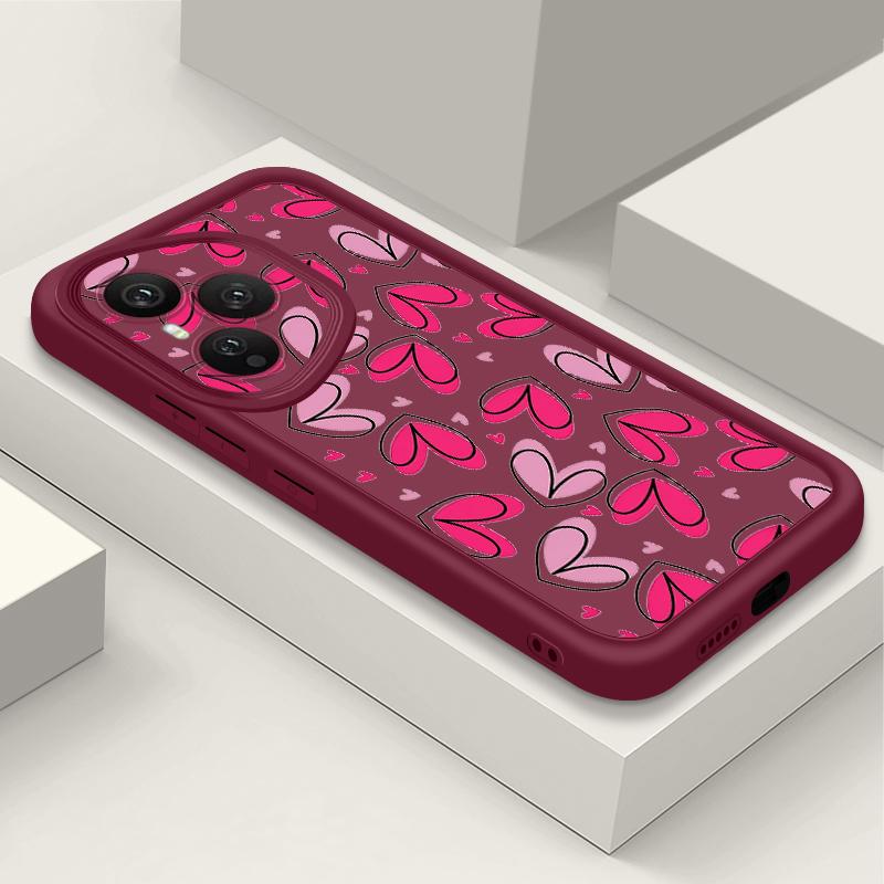 Hand drawn heart-shaped pattern Case For Honor 400 Lite 200 Pro Shockproof Bumper Soft Silicone Cover For Honor X9C Smart X8C