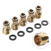 Messing Schlauchhahn Adapter Set 5 Stück Außengewinde 12mm Anschluss 12 Extern Schnell