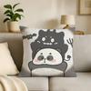 Cut Funny Small Panda Cartoon Printing Pillowcase Customized Pillow Cover for Sofa Home Decor