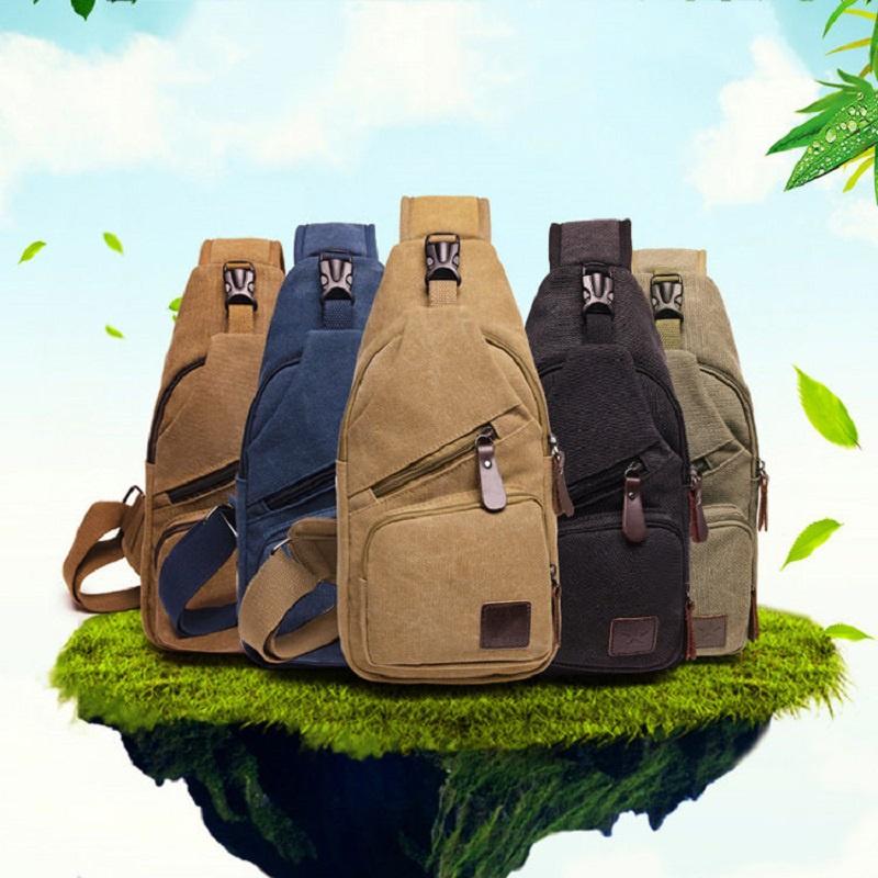 Shoulder Mens Backpack Chest Satchel Canvas Crossbody Satchel Pouch Fashion Man