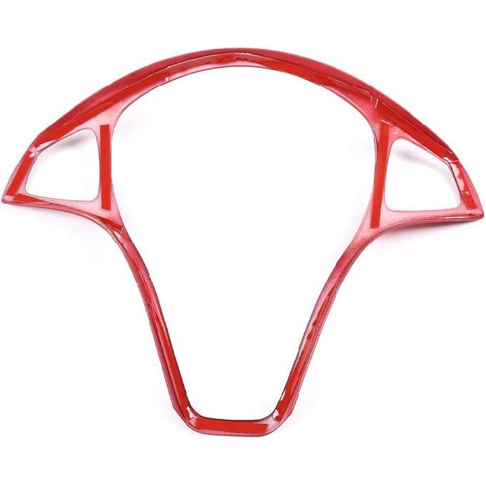 

ABS Car Steering Wheel Decoration Frame Trim 1pc For Mercedes benz C E GLC CLA GLA Class W205 W213 X253 C117 X156 2015-2018 (Carbon Fiber) Matte Red