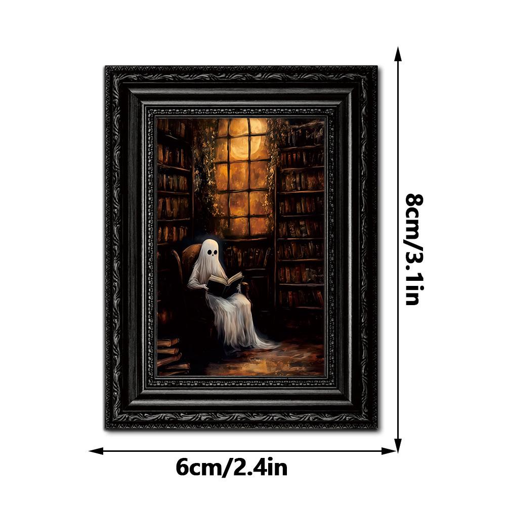 Creative Ghost 3D Wooden Photo Frame Refrigerator Magnet for Halloween