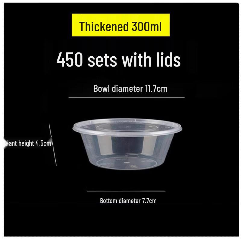 Shengbi Lai Disposable Round Plastic Lunch Box with Lid