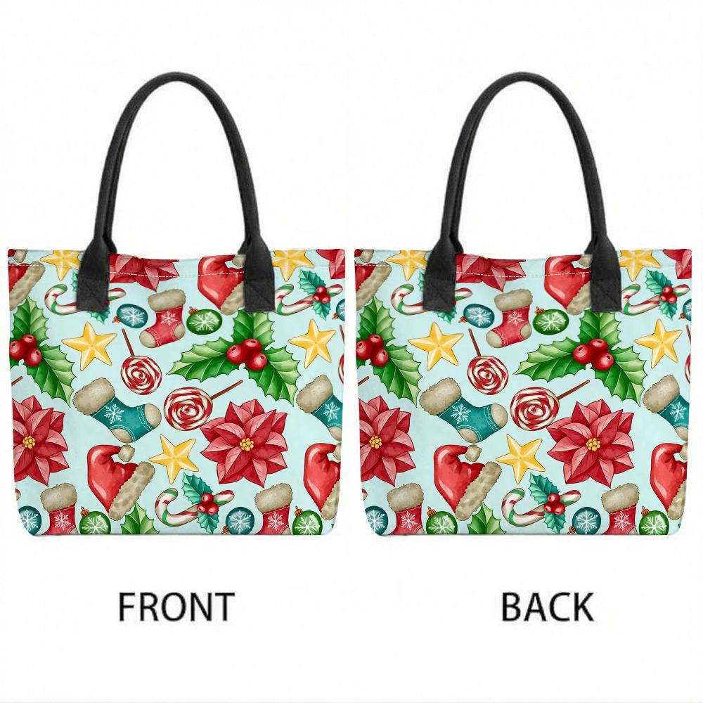  Christmas Pattern Canvas Tote Bag