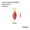 18K Gold-Plated Zircon Marquise Pendant DIY Jewelry Materials
