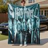 1pc Harry Potter Deathly Hallows Outdoor Flannel Throw Blanket All Season Soft Warmth,Home Decor 1031084