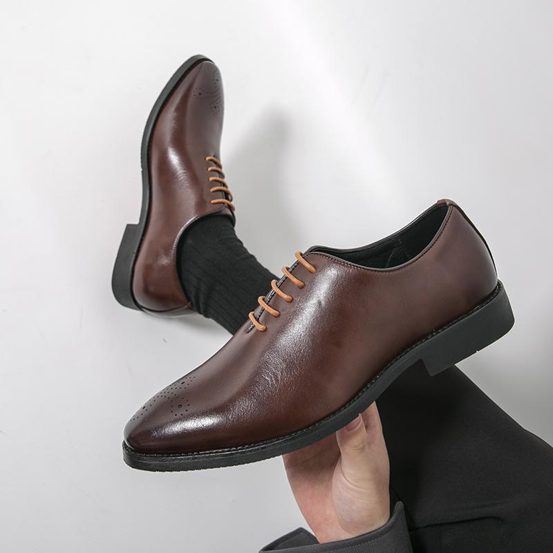 Męskie Buty Eleganckie Trend Ślubne Społeczne Codzienne Skórzane Męskie Biurowe Codzienne Buty Biznesowe Formalne Buty Oxford Męskie