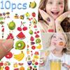 10sheets Cartoon Fruit Watermelon Cherry Tattoo Stickers For Arm Body Temporary Waterproof Tattoo Stickers Kids Creative Gifts