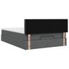 Ottoman Bed with Mattress Dark Grey 140 X 200 Cm Fabric