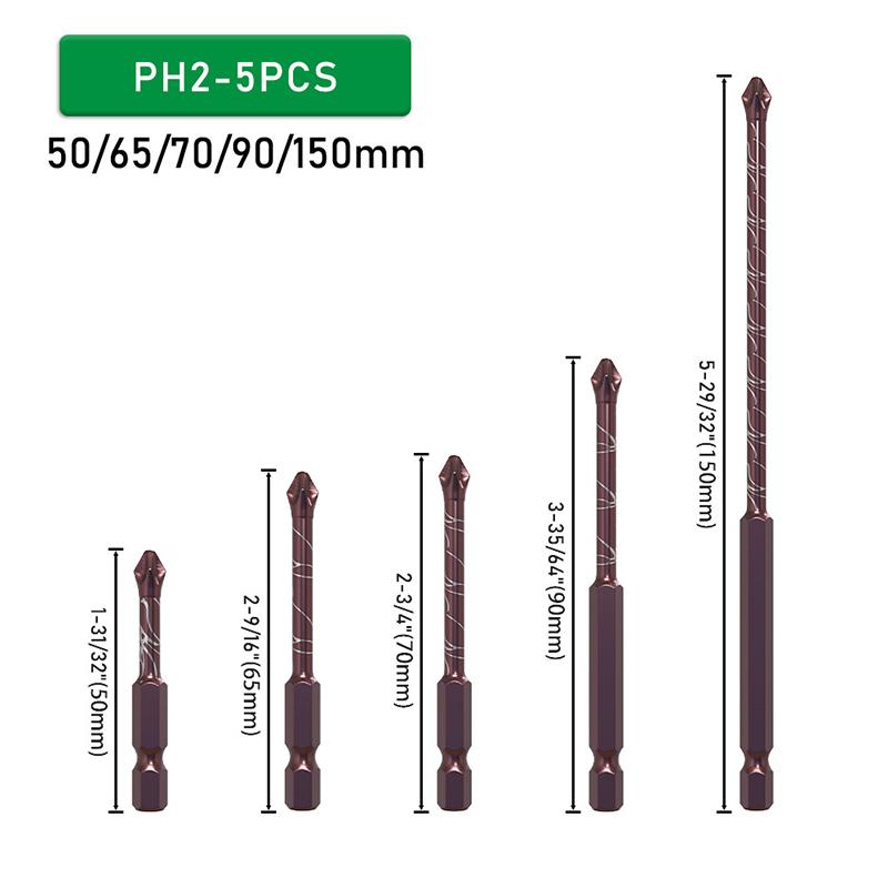 S2 Anti-Skid Screw Batch Special Wear-Resistant Hexagonal Bit Set Screwdriver Bit Tool Accessories