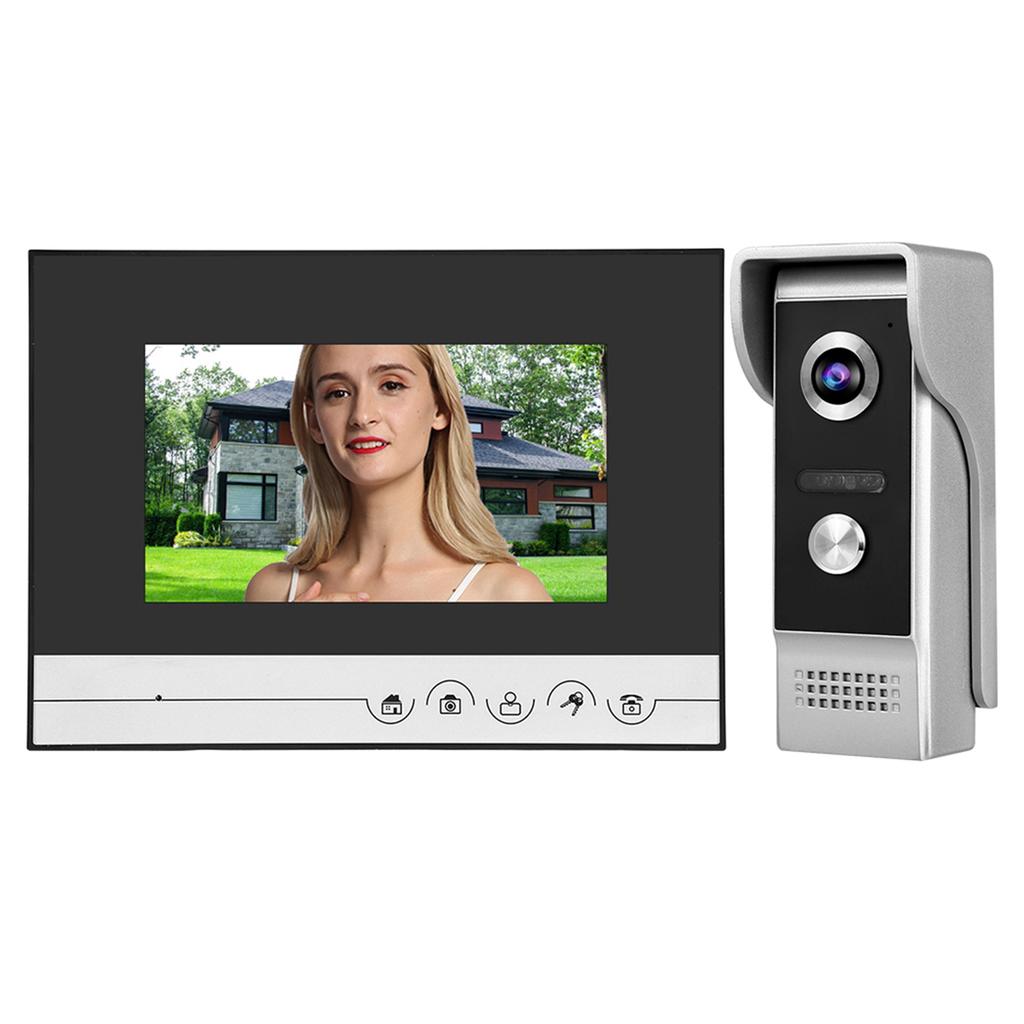 7in TFT Video Intercom Doorphone System Intelligent Access Door Camera 110‑240V