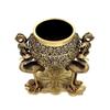 Antique Copper Dragon-Ear Incense Burner Decorative Metal Desktop Ornament Vintage Style Home Decor