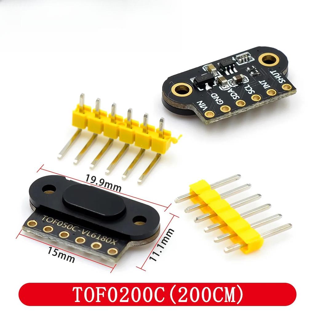 VL6180/VL53L0X/VL53L1X Flugzeit (ToF) Laser-Entfernungsmesssensormodul TOF050C TOF200C TOF400C 50CM/2M/4M IIC für Arduino STM32