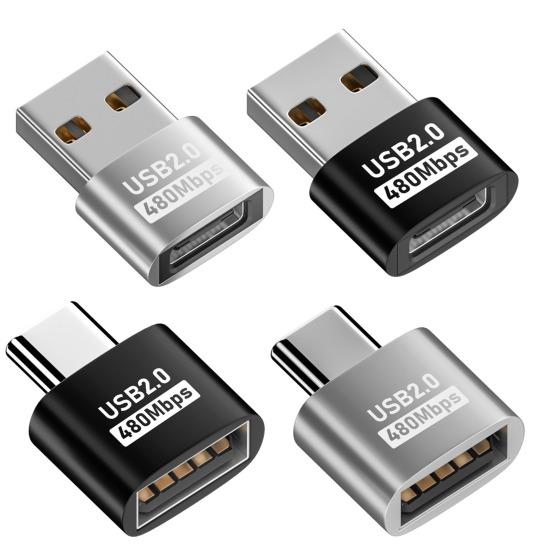 Telefonadapter Typ-C auf USB-A 2.0 480 Mbit/s Hochgeschwindigkeits-Datenübertragung Multifunktionaler Ladeadapter