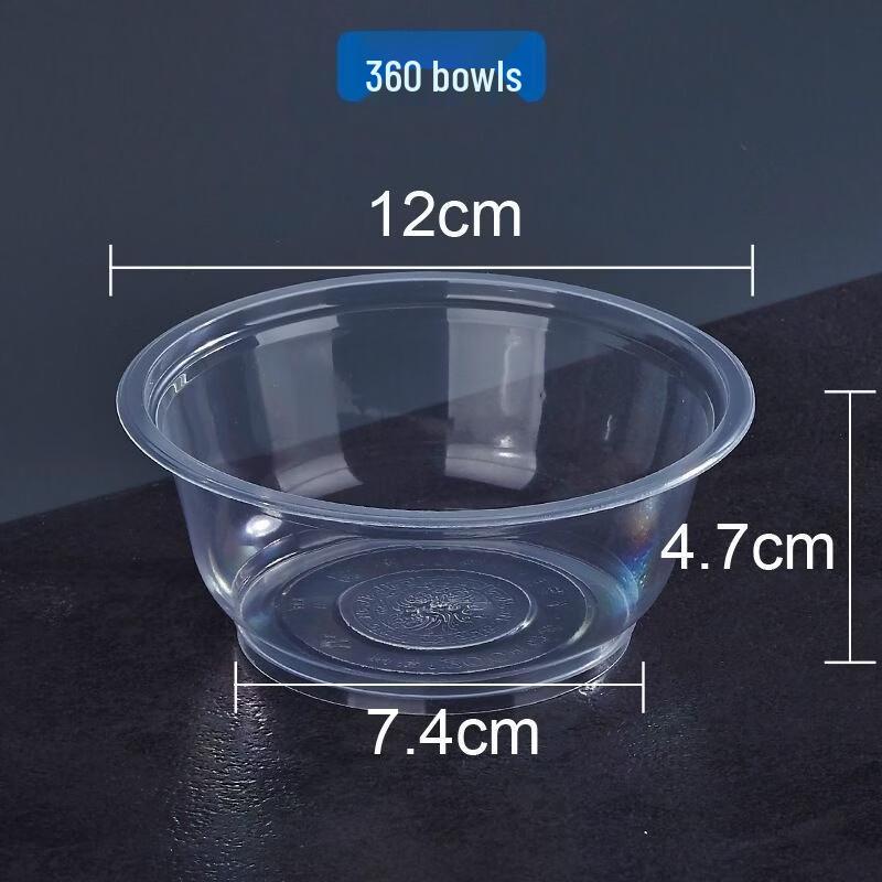 ZISIZ Disposable Plastic Round Rice Bowl