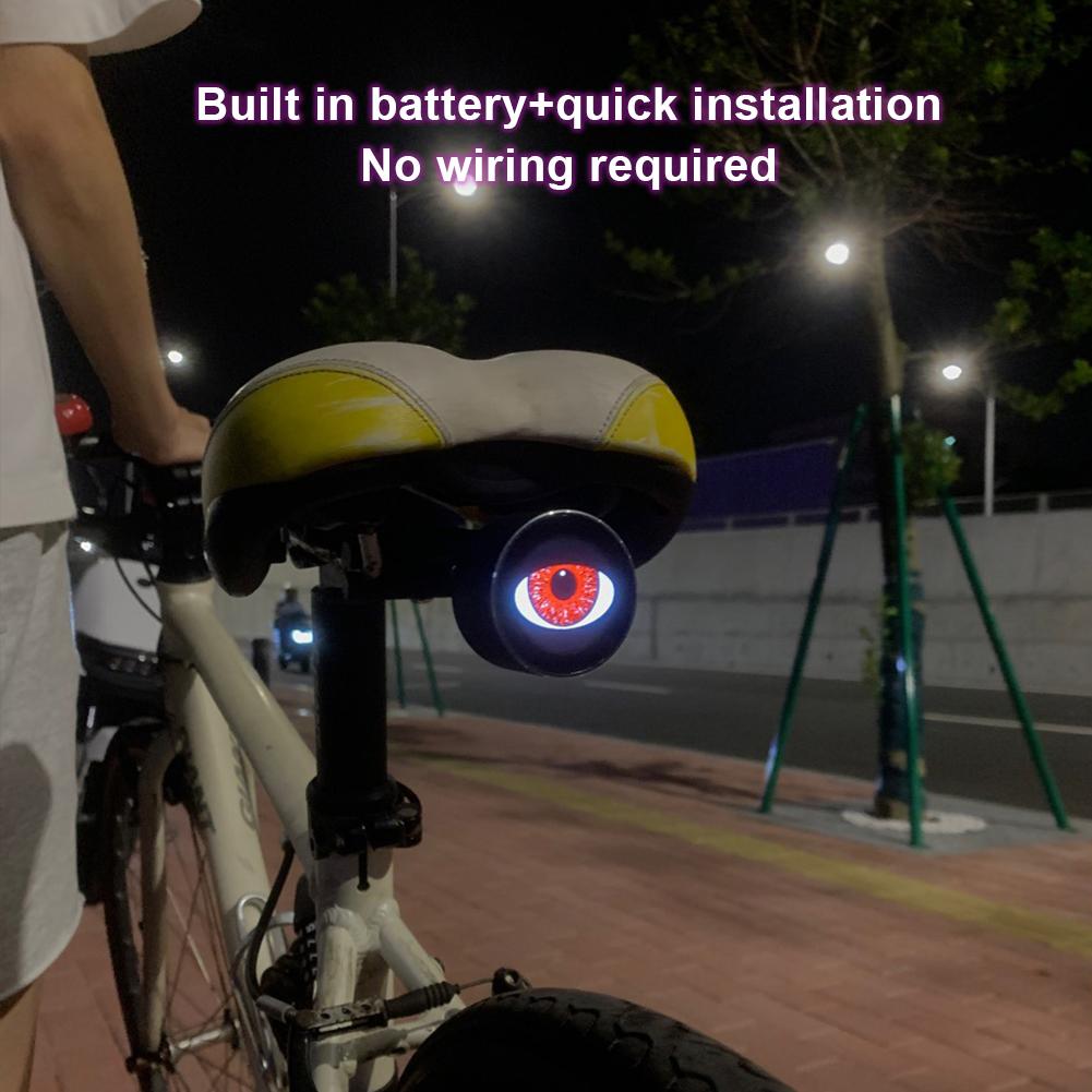 Demon Evil Eye Headlights Dynamic LED Devil Eyes Light 3 Modes Control Bicycle Headlight Rechargeable for Bicycle and Motorcycle