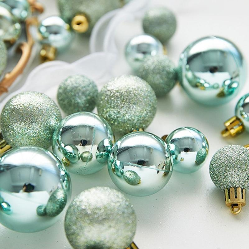 1 Box Shatterproof Decorations Balls Stylish Christmas Tree Round Shaped Balls Decor Home Creative Decoration Gifts