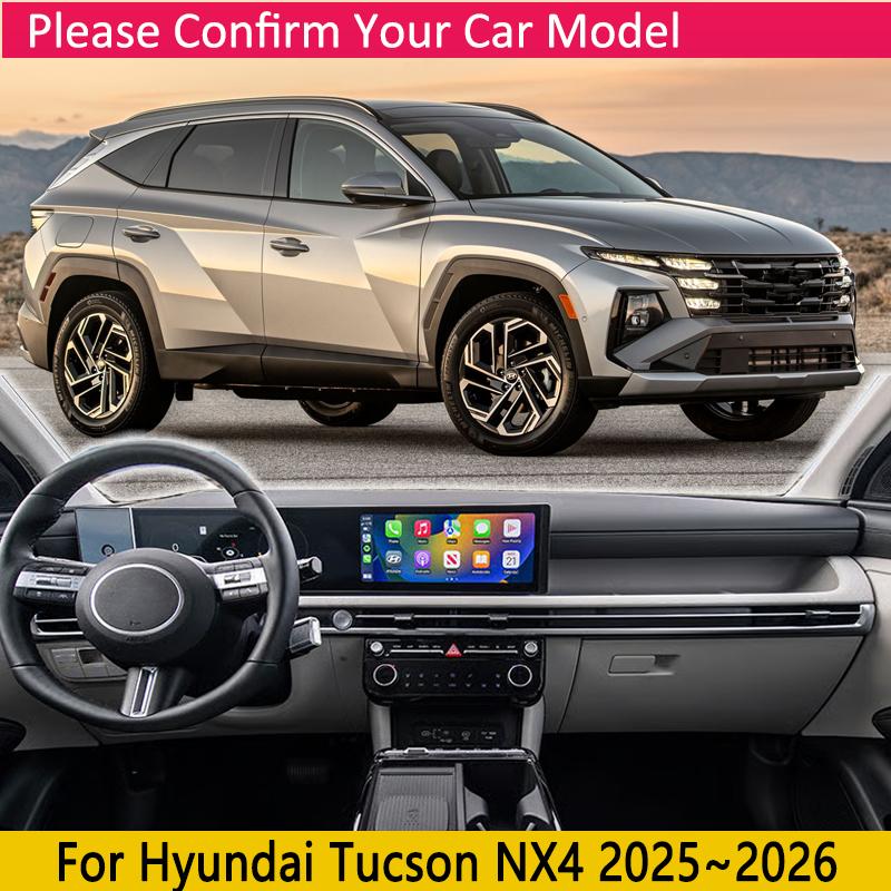 Car Dashboard Cover Pad for Hyundai Tucson NX4 Facelift 2025 2026 Mat Sunshade Dashmat Carpet Rug Cushion Stickers Accessories