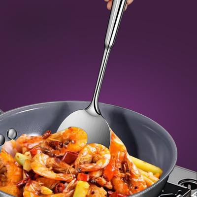 1 Stück Edelstahl-Spatel Haushalt Küche Kleiner Bratspatel Mini Wok-Spatel Küchenwerkzeuge Omelett Küchenwerkzeuge