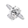 Large Oval Zirconia Ring - Popular Engagement Ring Accessory for Women's Hands