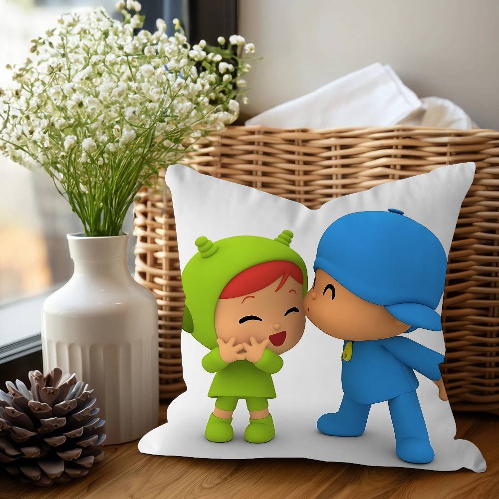 P-Pocoyo Cartoon Pillowcase Toon Gift Cushion Cover Bedroom Home Sofa Chair Seat Decor Pillow Case