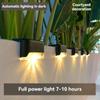 4pcs Solar Outdoor Light Outdoor Solar Lights for Garden Decor Home Waterproof Outdoor Stair Stepping Step Light