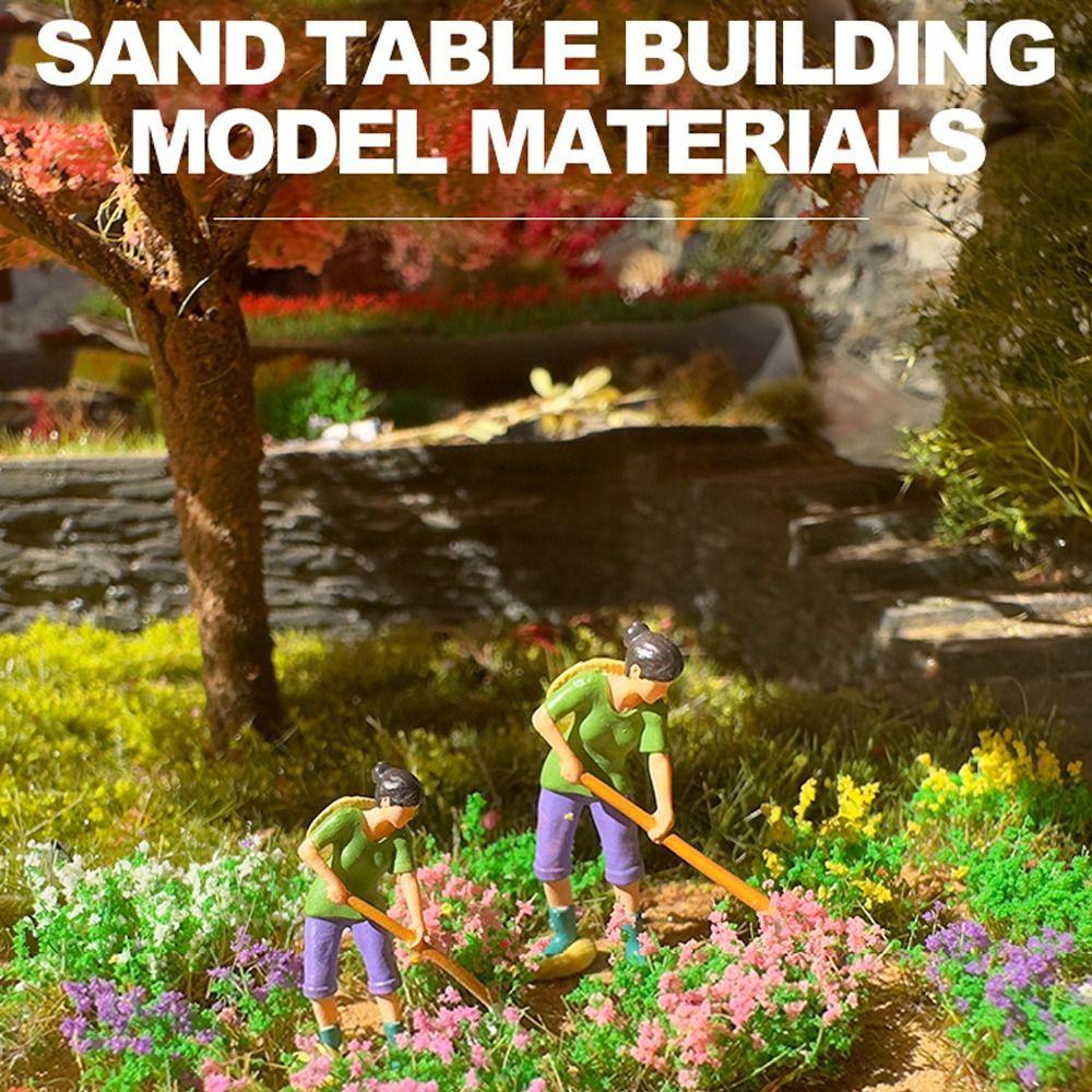 

Miniature Simulated Flower Clusters Handmade Sand Tables Building Models Materials Home рожевий червоний колір