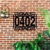 Metal Address Number Sign Personalized House Number Plaque Wall Decor Indoor Outdoor Gift