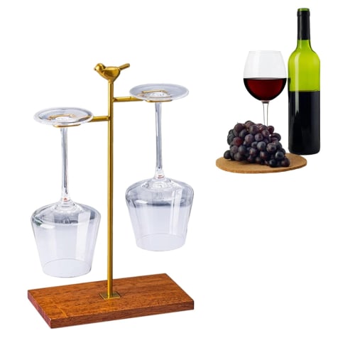 Wine Glass Holder - Freestanding Tabletop Champagne Glass Storage Rack - Freestanding Wine Display Storage Holder for Home Kitchen Decor, Bar, Cellar