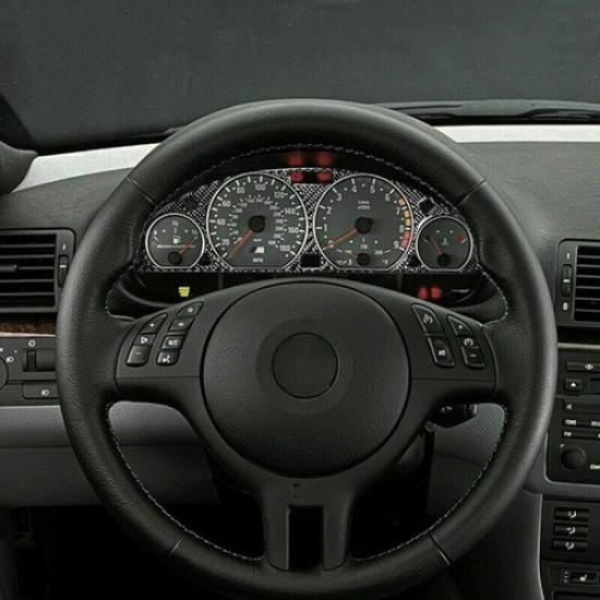 For BMW 3 Series E46 1998-05 Carbon Fiber Dashboard trument Frame Trim Cover