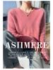 2025 Autumn/Winter Women's Loose Mink Cashmere Pullover - Round Neck, Solid Color, Diamond Knit
