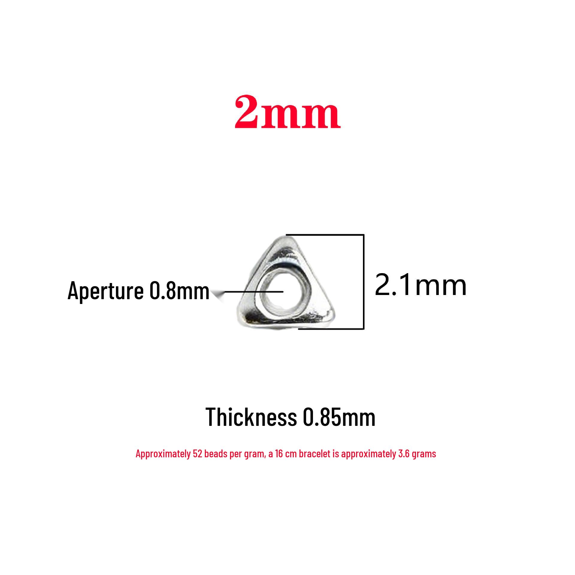 Sterling Silver 2mm Triangle Spacer Beads for DIY Jewelry Making 1g Pure Silver