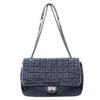 Vintage Denim Umhängetasche Damen Große Kapazität Kette Crossbody-Tasche