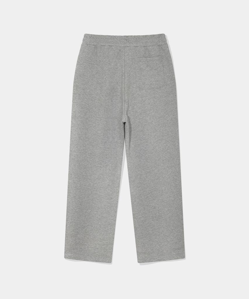 [Set] Dolphin Silicone Print Hoodie & One-Pleat Pants Melange Grey