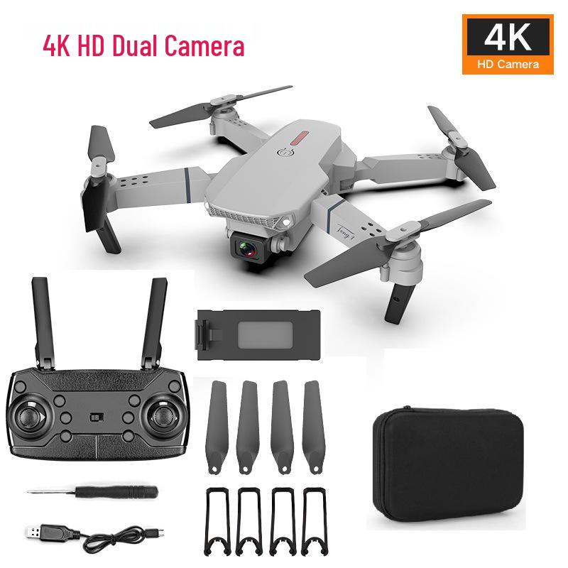 E88 Brushless Drone with Optical Flow, Obstacle Avoidance, Dual 4K Cameras, Aerial Photography, Four-Axis Control, and Remote Operation