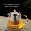 Heat-Resistant Glass Teapot with Stainless Steel Infuser