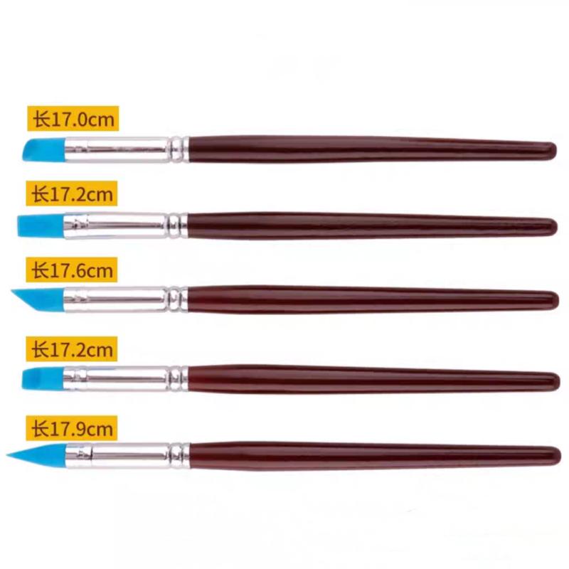 5 Pièces Stylos Pinceaux en Silicone Résine pour Façonnage Dentaire Outil pour Dents en Porcelaine Pinceaux pour Art des Ongles Stylo Argile Céramique Outils de Sculpture Modélisation Diy