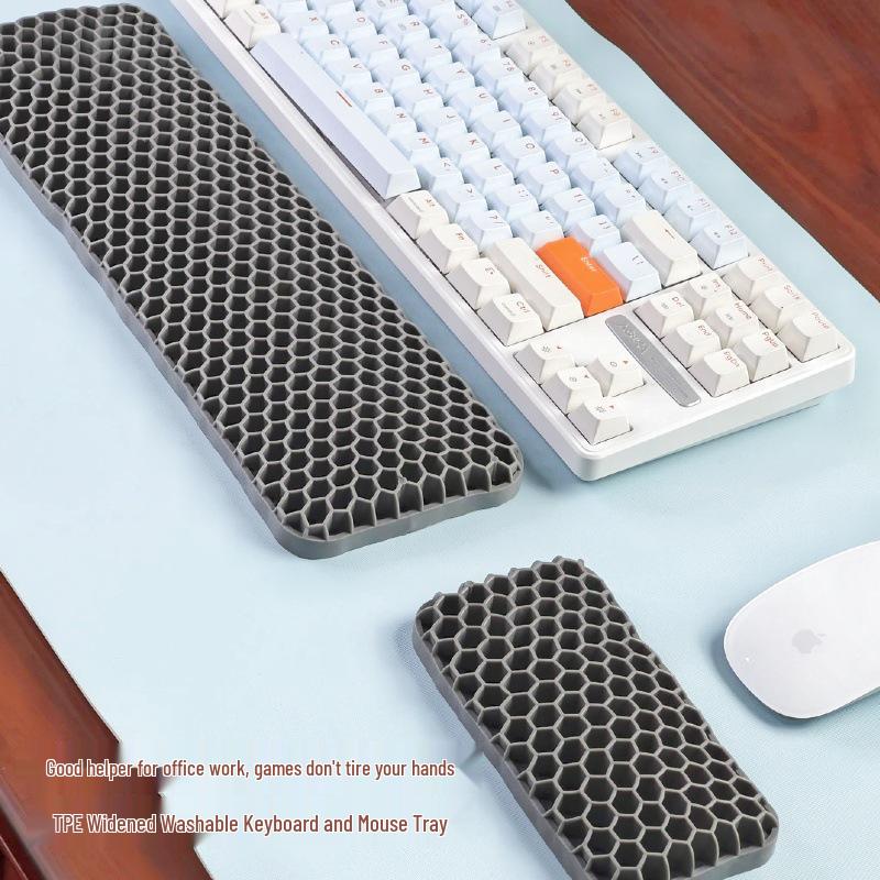 New Type Computer Keyboard & Mouse Pad with Soft, Non-Slip, Breathable Wrist Support