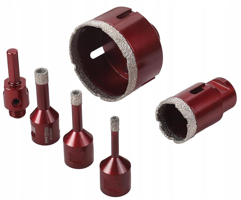 Diamond Hole Saw Crown for Porcelain Tiles M14 Set 6,8,10,35,68 + Adapter