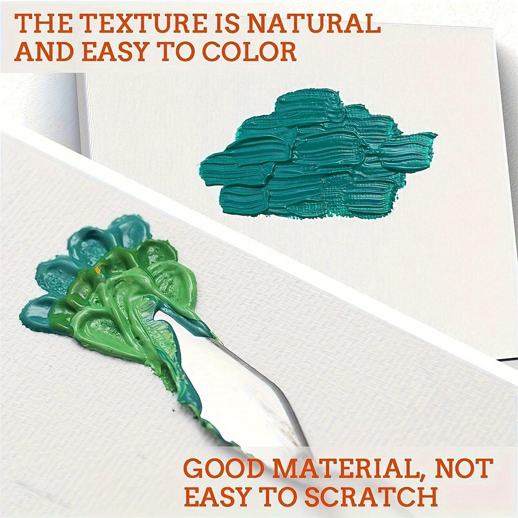 5-Pack Premium Cotton Canvas Panels - Versatile Painting Surface forAcrylics, Oils & Watercolors - Ldeal for Artists & Hobbyists