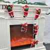 Climbing Santa Claus Decoration Plush Ladder Decoration, Cute Christmas Doll Hanging Ornament with for Xmas Tree, Holiday Window, Party Decor