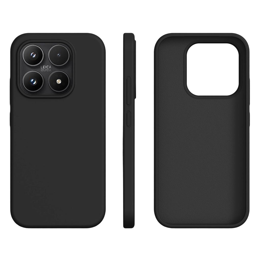 Per Xiaomi 17 Custodia Ultra Sottile in Silicone Liquido + Cover in PC con Pulsante di Controllo Touch per Fotocamera