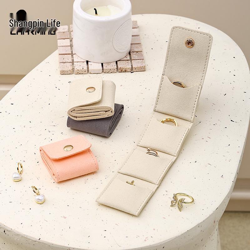Luxury Velvet Portable Jewelry Storage Box for Stud Earrings