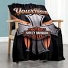 Harley-davidson Motorcycles Personalized Text Blanket Throw Personalized Blanket Comfortable Great for Office Chair Nap Office Livingroom