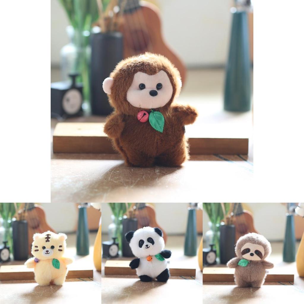 Niedliches Tier Plüschtier Schlüsselanhänger Rucksack Zubehör PP Baumwolle Gefüllt Geschenk für Kinder