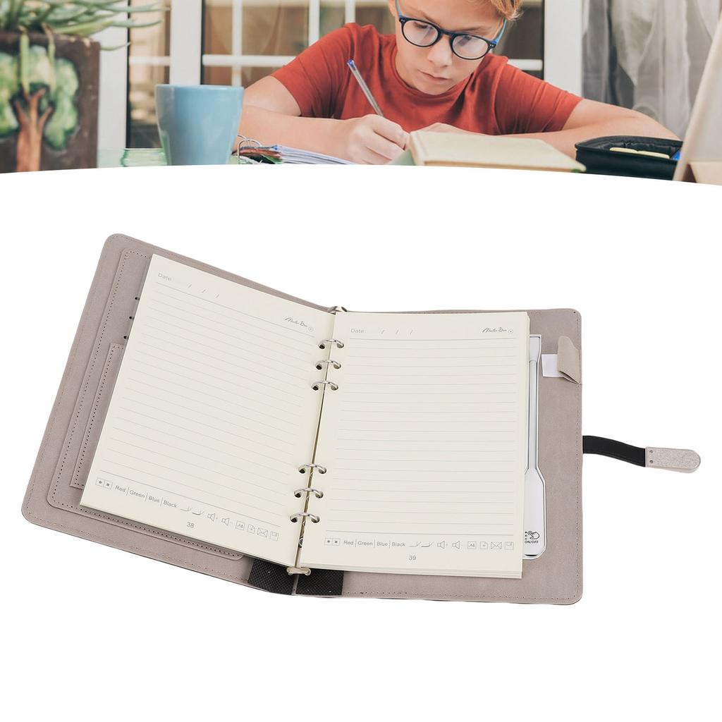 Kabelloses Laden Notizbuch Personalisierter Reisejournal mit Licht Nachfüllbar Schul-Profi-Notizbuch mit Powerbank