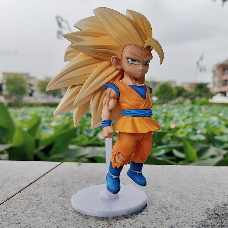 20cm Anime Dragon Ball Z Doll Super V3 Wukong Action Doll Handmade Anime Character Dbz Pvc Series Model Toy Gift