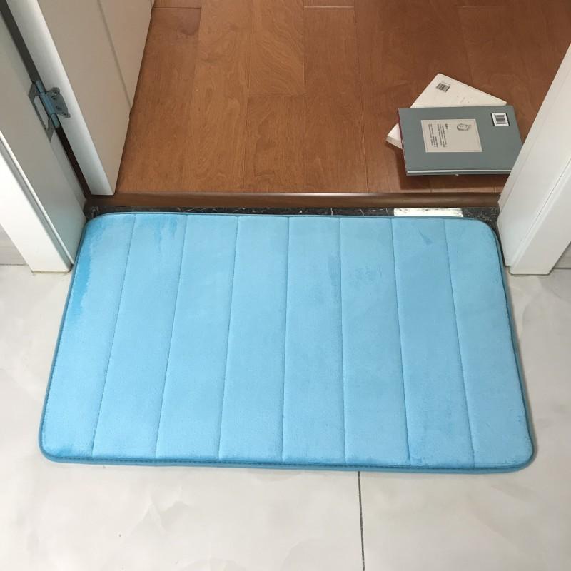 Thick Absorbent Bath Mat Bathroom Entry Non-Slip Coral Fleece Floor Rug Quick Dry Shower Pad